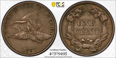 1857 1C Flying Eagle N1