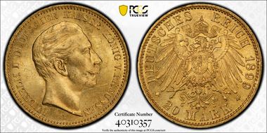 1899-A 20 Mk J-252 MS64+