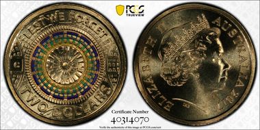 2017-C $2 Lest We Forget Colorized MS69