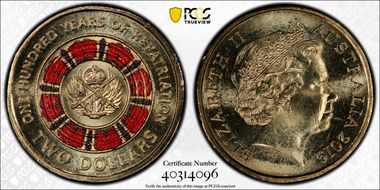 2019 $2 100 Years of Repatriation Colorized MS67