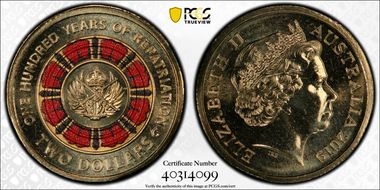 2019-C $2 100 Years of Repatriation Colorized MS68