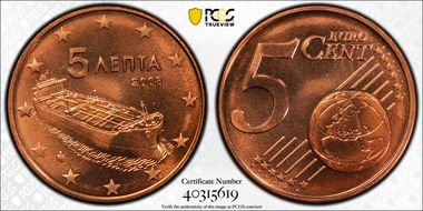 2008 € 0.05 MS67RD