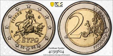 2008 € 2 Europa MS67