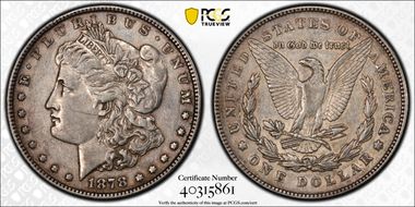 1878 7TF $1 Reverse of 1878 VF35