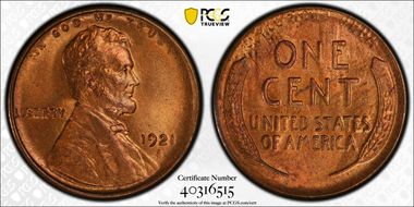 1921-S 1C MS65RB