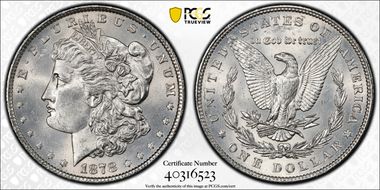 1878 7TF $1 R79 VAM 224 - 168 Reeds MS62