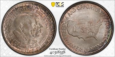 1952 50C Washington-Carver MS66+