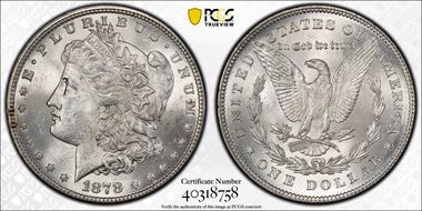 1878 7TF $1 VAM 169 MS62