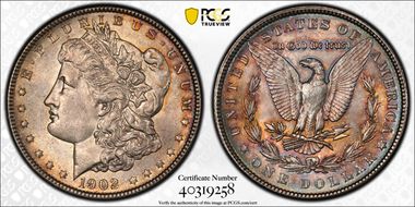 1902 $1 MS63+ 