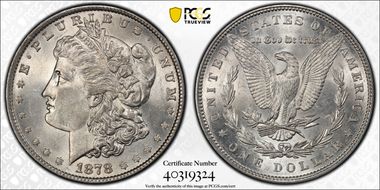 1878 7TF $1 R79 VAM 228B, Slashed O AU58