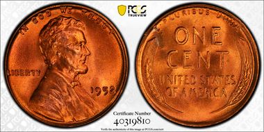 1952 1C MS66+ RD