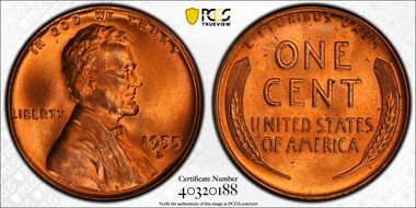 1955-D 1C MS67RD