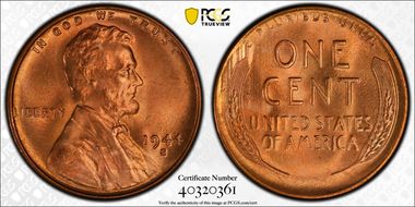 1944-S 1C MS67RD