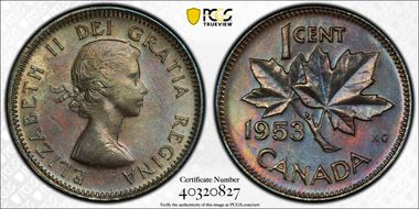 1953 1C Strap MS62BN