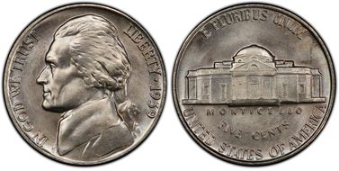 1939 5C Reverse of 1940 MS67