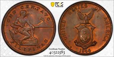 1944-S 1C Allen-3.06a DDO MS64RB