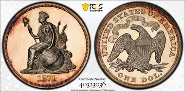 1871 $1 J-1127 PR63