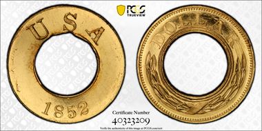 1852 $1 J-141 PR66CAM