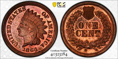 1864 1C J-356a PR64RB