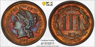 1867 3C J-559 PR65RB