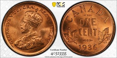 1936 1C MS65+ RD