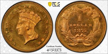 1875 G$1 MS66+