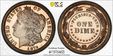 1879 10C J-1586 PR65+ DCAM