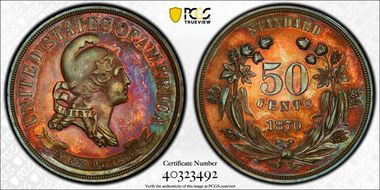 1870 50C J-948 PR65BN