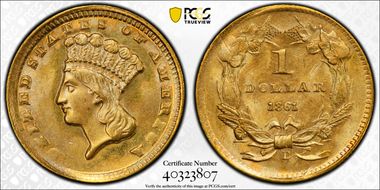 1861-D G$1 MS64+