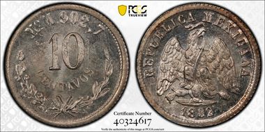 1882-Mo M 10C KM-403.7 MS64