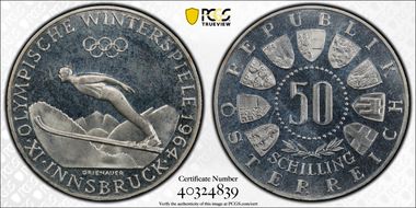 1964 50 Sch Olympics KM-2896 PR66CAM