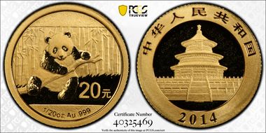2014 20 Yn Panda Gold MS69