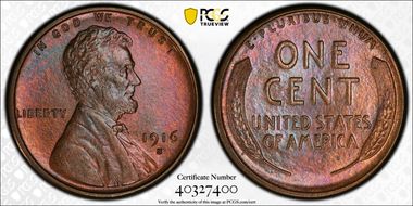 1916-S 1C MS65RB