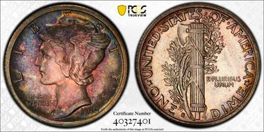 1916-S 10C Mercury MS66FB