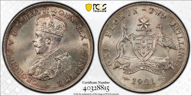 1921(m) Florin KM-27  Ag MS64