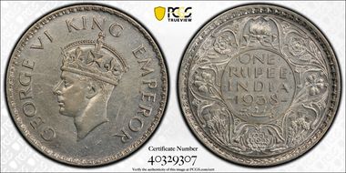 1938(B) Rupee SW-9.11  w/ Lotus Dot Prid-234 N1