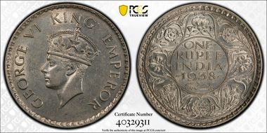 1938(B) Rupee SW-9.11  w/ Lotus Dot Prid-234 N1