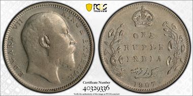 1907(C) Rupee SW-7.35 Prid-193 N1