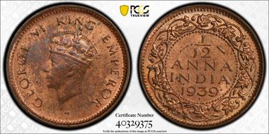 1939(B) 1/12 An SW-9.271 Tall Trefoils MS64RB