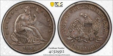 1845-O 50C WB-11 Large O XF45