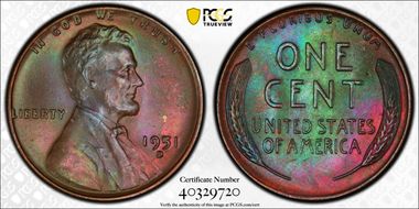 1951-D 1C MS64BN
