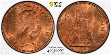 1967 1D S-4157 MS64RD