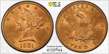 1901 $10 MS64+