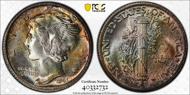 1941-S 10C MS68+ FB