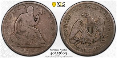 1861-O 50C CSA Obverse VG10