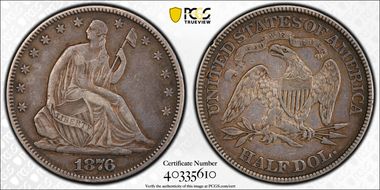 1876 50C MPD WB-103 VF35