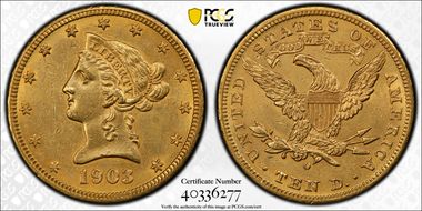 1903-O $10 AU55