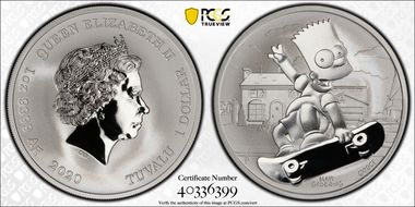 2020-P $1 Bart Simpson MS70