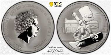 2020-P $1 Bart Simpson MS69