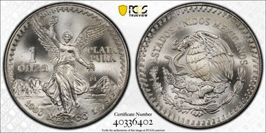 1990-Mo Onza Libertad Ag MS69